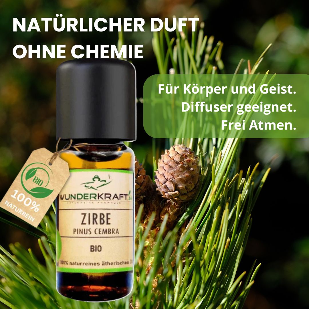 BIO Zirbenöl, 100% naturreine ätherische Öle