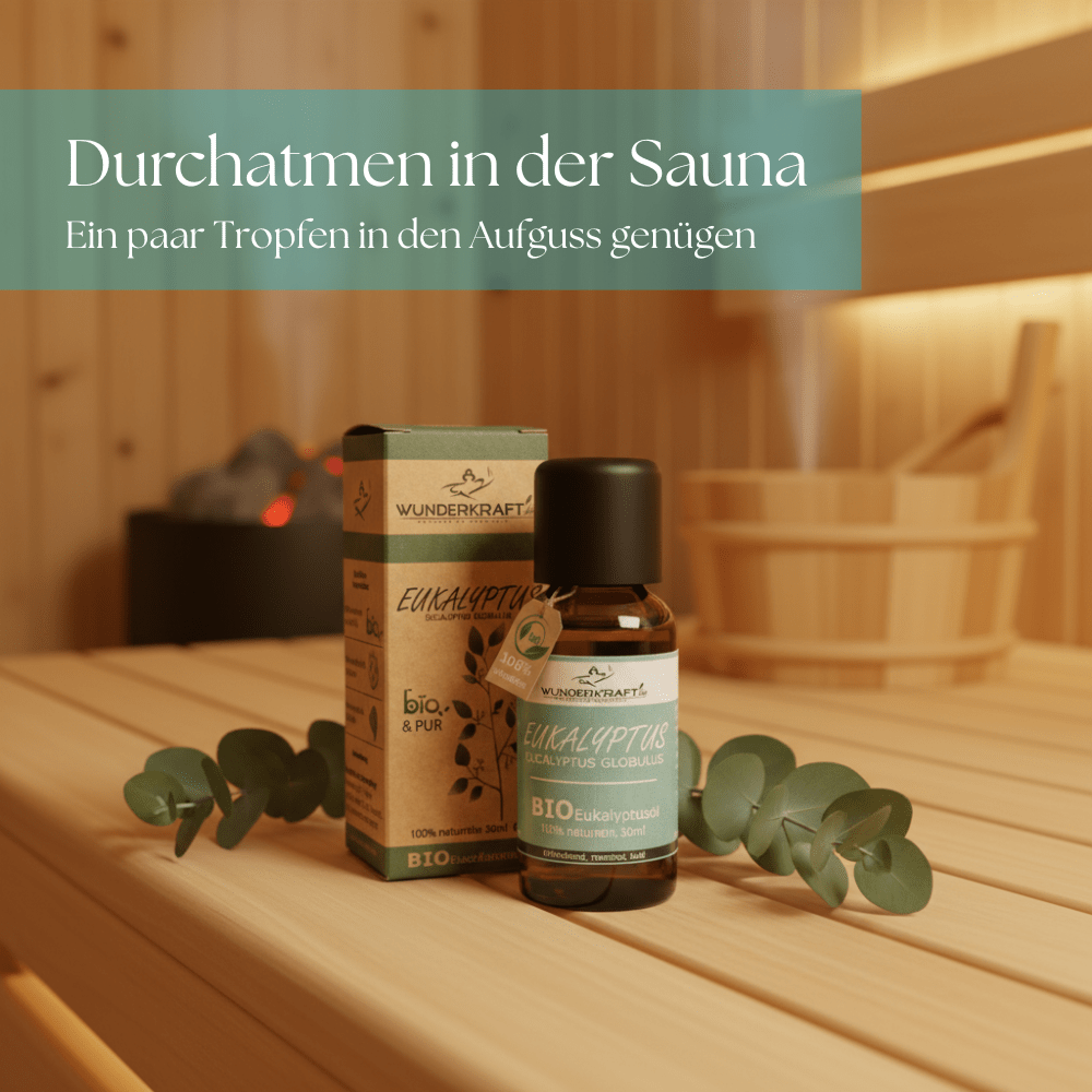 BIO Eukalyptusöl globulus, 100% naturreine ätherische Öle - Wunderkraft.bio von Wunderlampe.bio