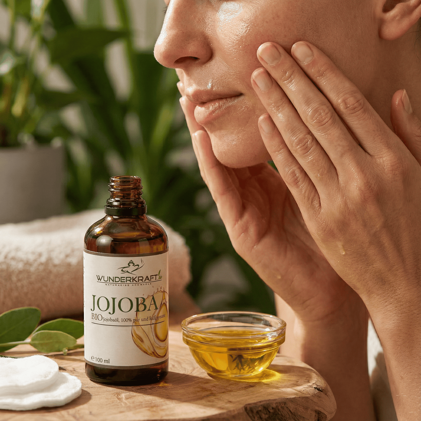 BIO Jojobaöl, naturrein, 100ml, als Basisöl für ätherische Öle - Wunderkraft naturals