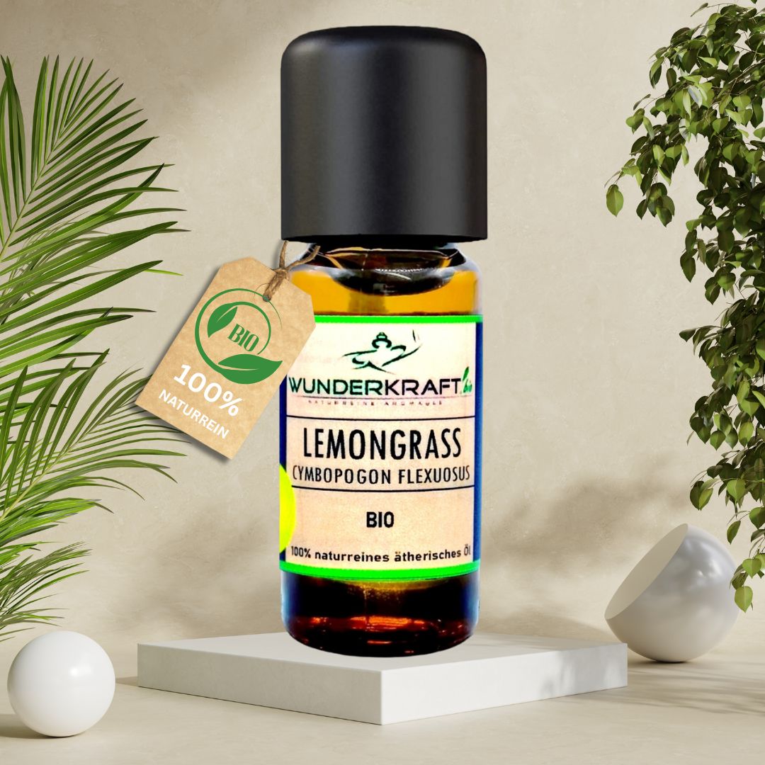 BIO Lemongrassöl, 100% naturreine ätherische Öle - Wunderkraft.bio von Wunderlampe.bio