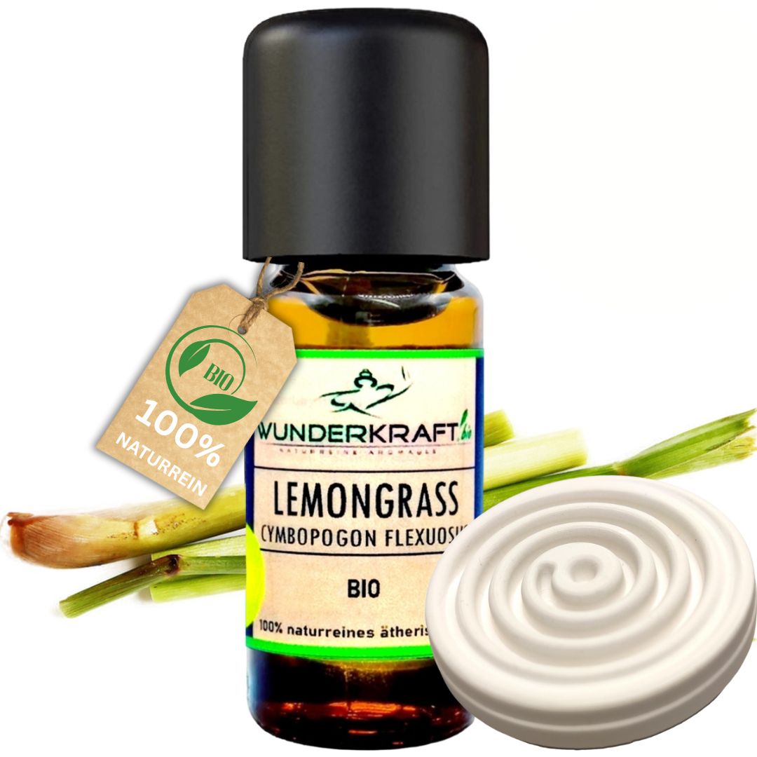 BIO Lemongrassöl, 100% naturreine ätherische Öle - Wunderkraft.bio von Wunderlampe.bio