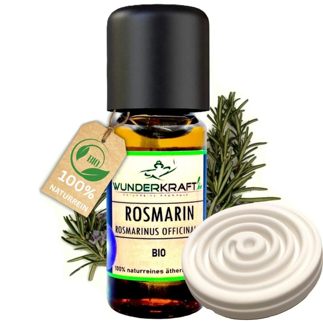 BIO Rosmarinöl, 100% naturreines ätherisches Öl - Wunderkraft.bio von Wunderlampe.bio