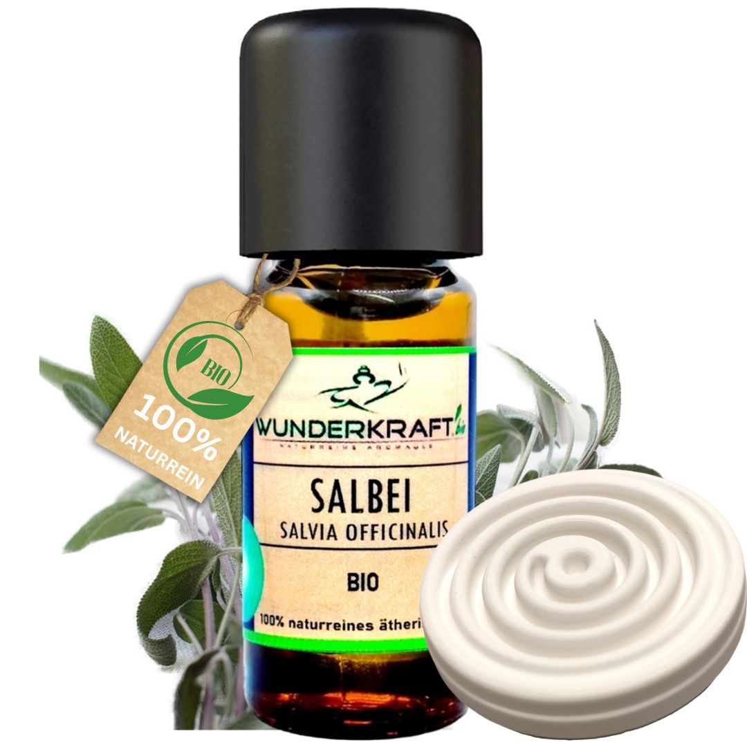 BIO Salbeiöl, 100% naturreine ätherische Öle - Wunderkraft.bio von Wunderlampe.bio