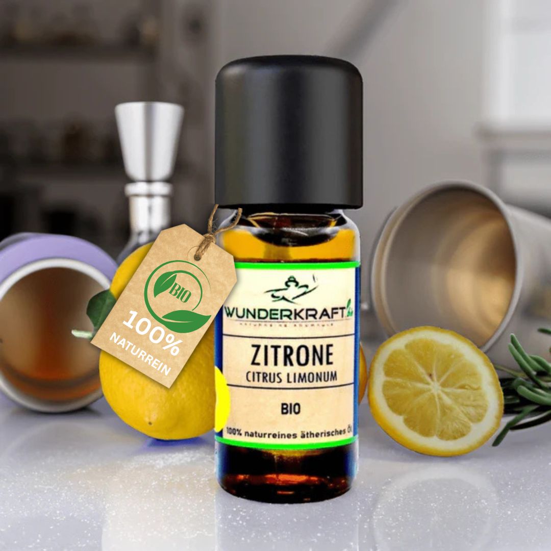 BIO Zitronenöl, 100% naturreine ätherische Öle - Wunderkraft.bio von Wunderlampe.bio