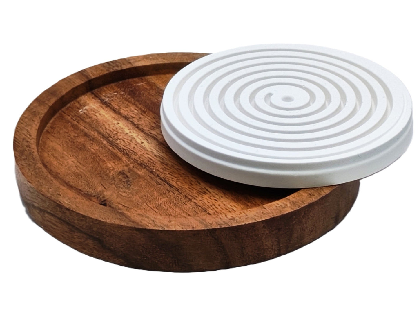 Duftstein mit Holzteller inkl. BIO Eukalyptusöl globulus, 100% naturreine ätherische Öle - Wunderkraft.bio