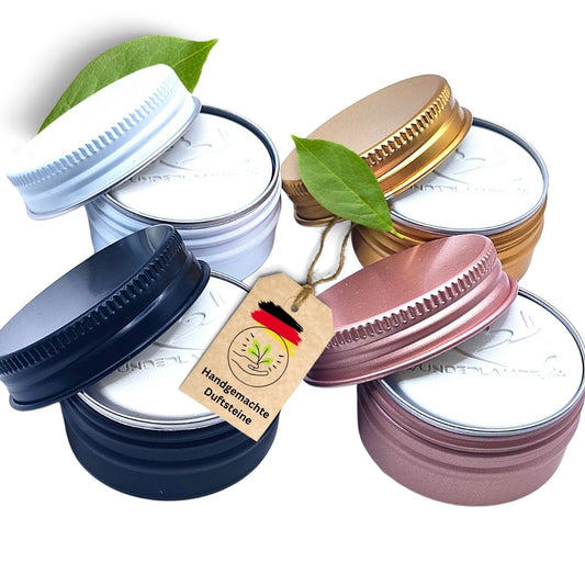 Handgemachter Duftstein für ätherische Öle in der edlen Dose, 4 Verschiedene Farben zur Auswahl - Wunderkraft.bio von Wunderlampe.bio