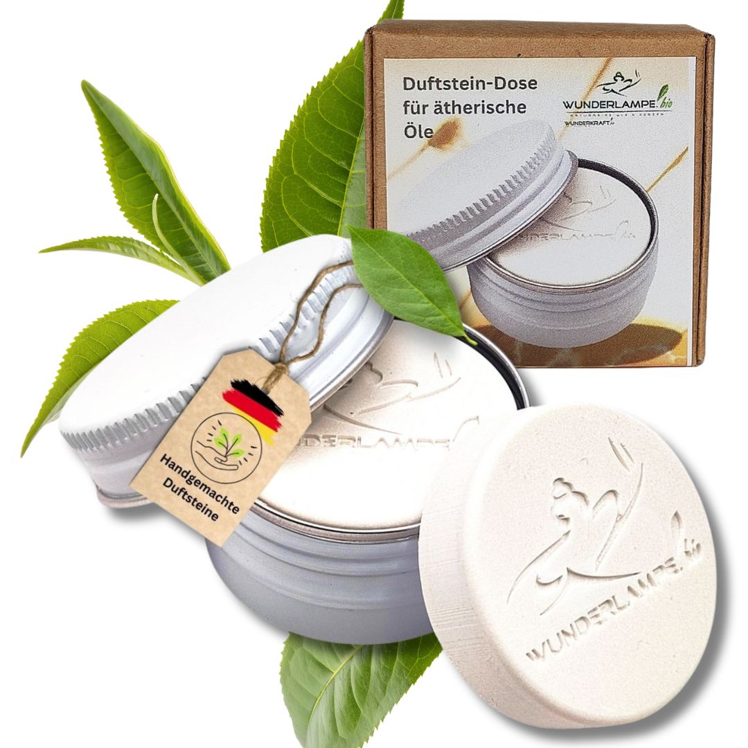 Handgemachter Duftstein für ätherische Öle in der edlen Dose, 4 Verschiedene Farben zur Auswahl - Wunderkraft.bio von Wunderlampe.bio