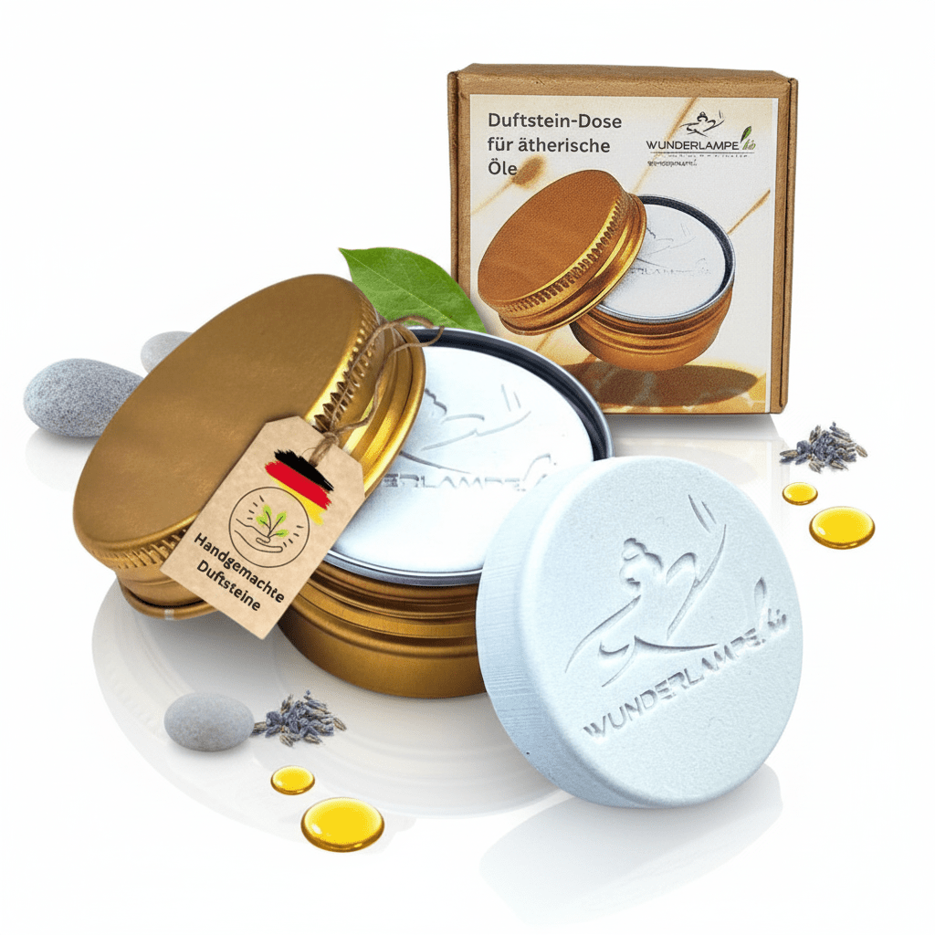 Handgemachter Duftstein für ätherische Öle in der edlen Dose, 4 Verschiedene Farben zur Auswahl - Wunderkraft.bio von Wunderlampe.bio