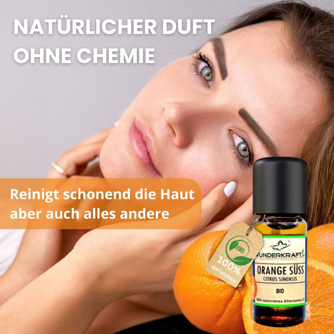 Riesen Duftstein & Holzteller inkl. BIO Orangenöl, 100% ätherisches Öl, 10ml - Wunderkraft.bio von Wunderlampe.bio