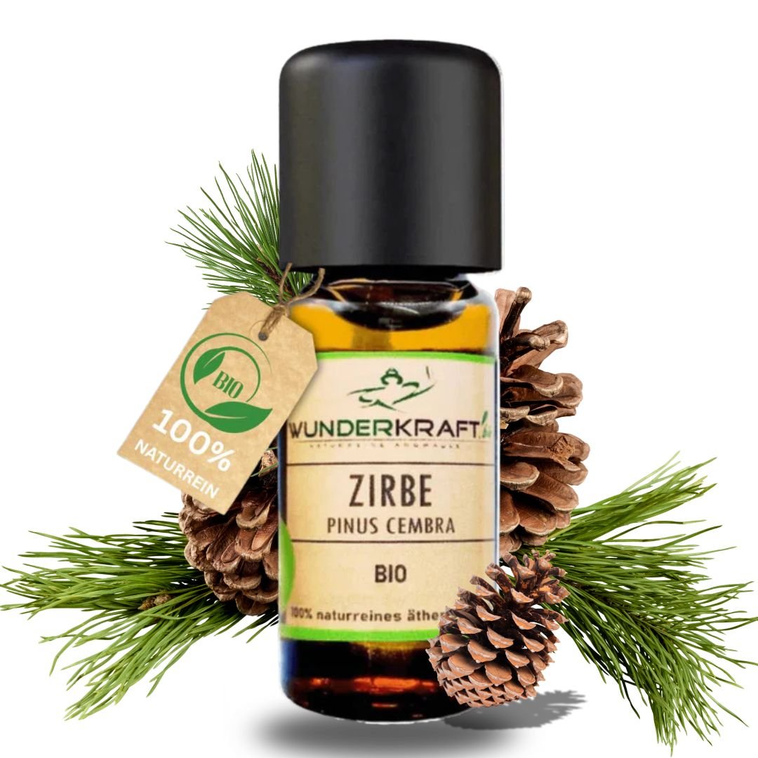 Riesen Duftstein & Holzteller inkl. BIO Zirbenöl, 100% ätherisches Öl, 10ml - Wunderkraft.bio von Wunderlampe.bio