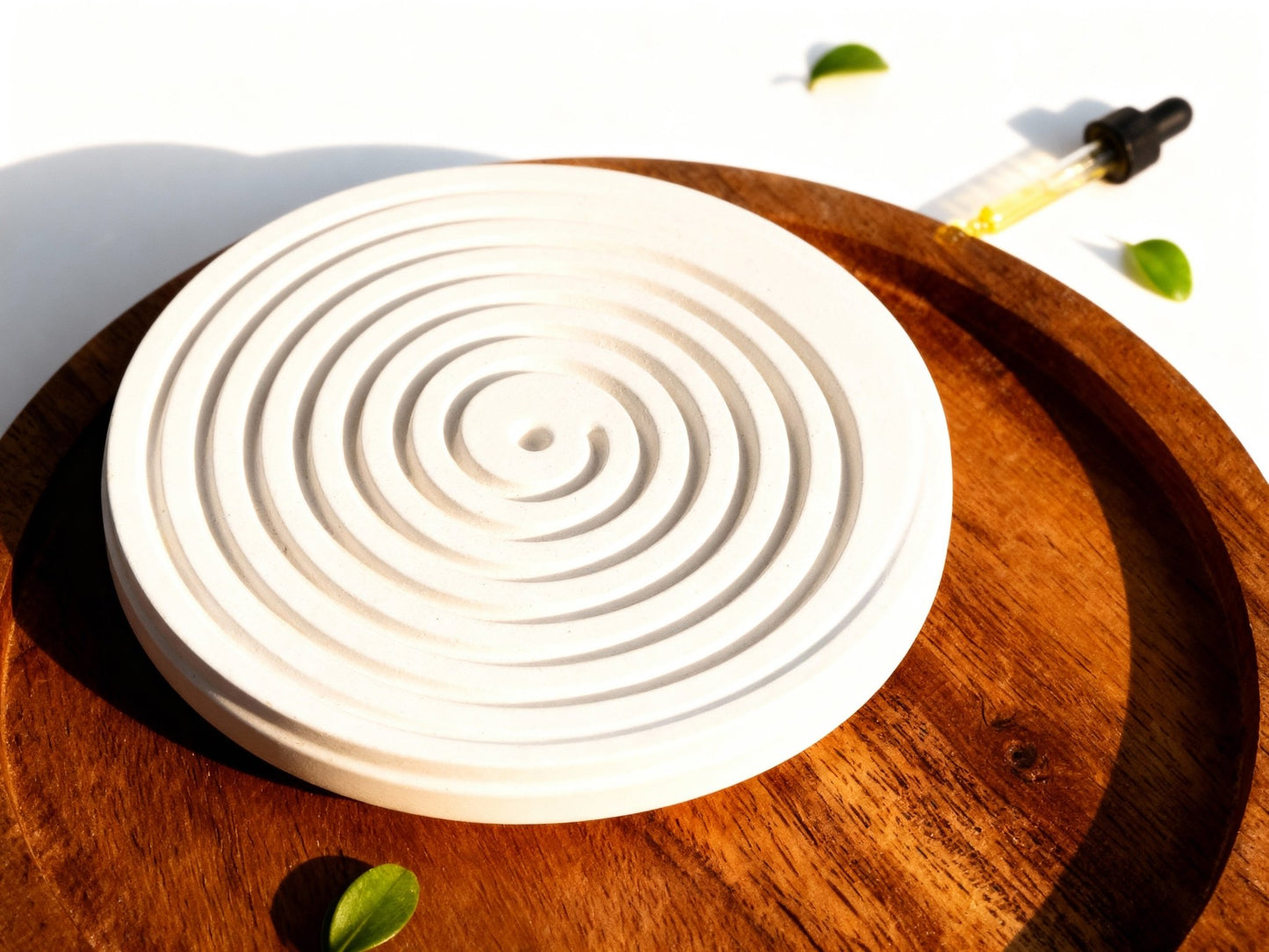 Riesen Duftstein Spirale mit Holzteller zur Raumbeduftung - Wunderkraft.bio von Wunderlampe.bio