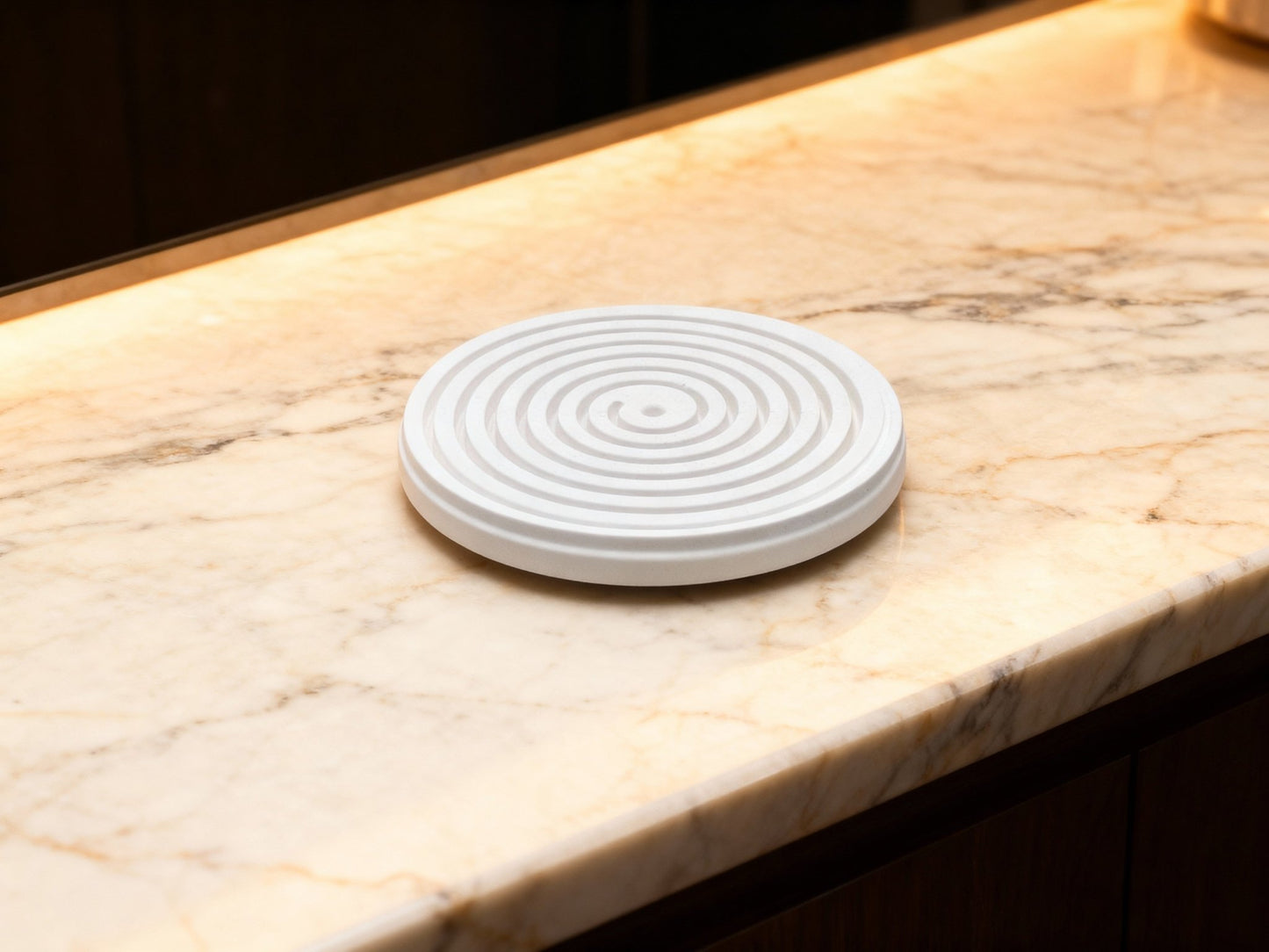 Riesen Duftstein Spirale mit Holzteller zur Raumbeduftung - Wunderkraft.bio von Wunderlampe.bio