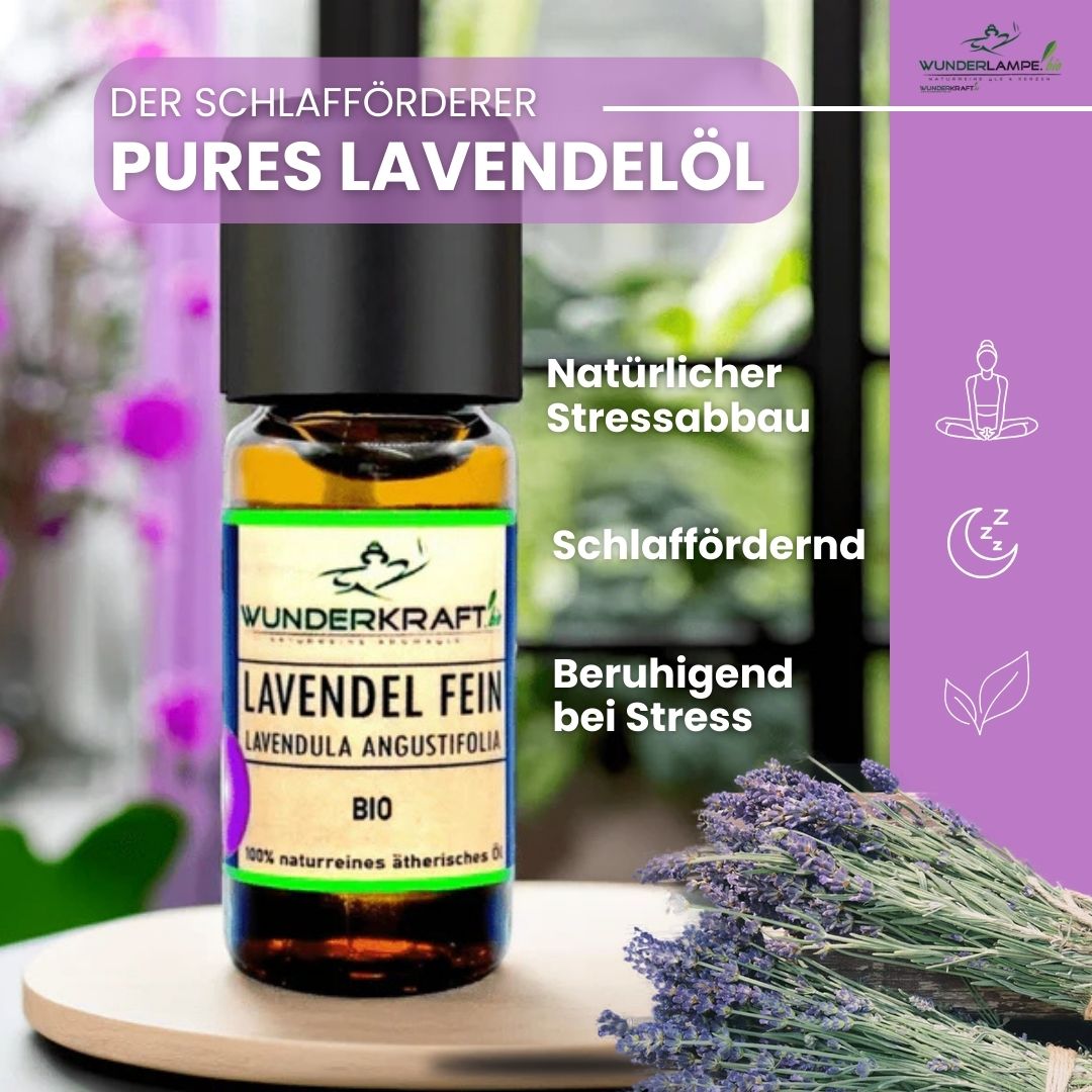 Yoga Set zur Entspannung und Ausgleich, Lavendelöl + Orangenöl + Duftstein - Wunderkraft.bio von Wunderlampe.bio