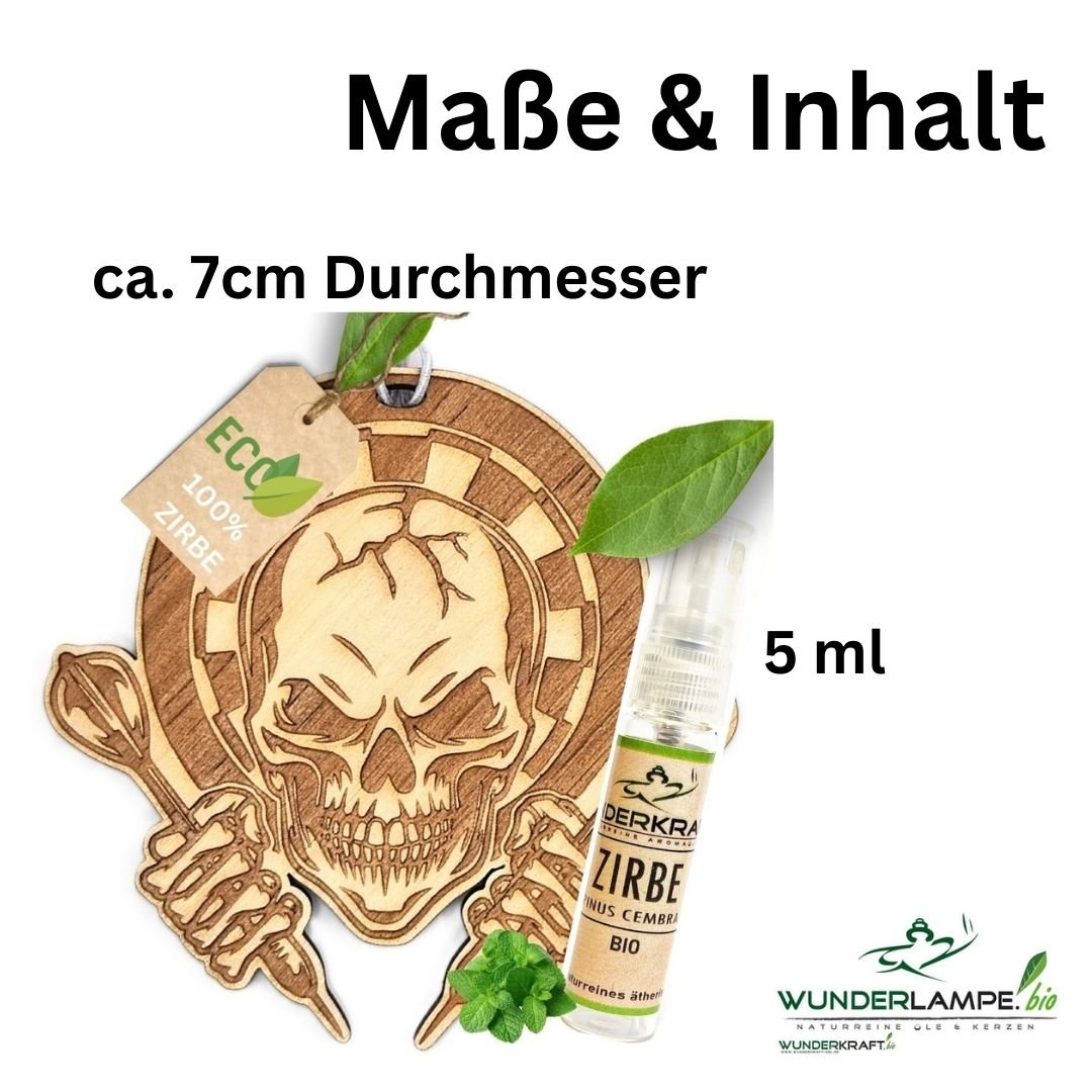 Zirben Duftbaum "DARTS", Lufterfrischer inkl. 5ml Bio Zirbenölspray - Wunderkraft.bio von Wunderlampe.bio