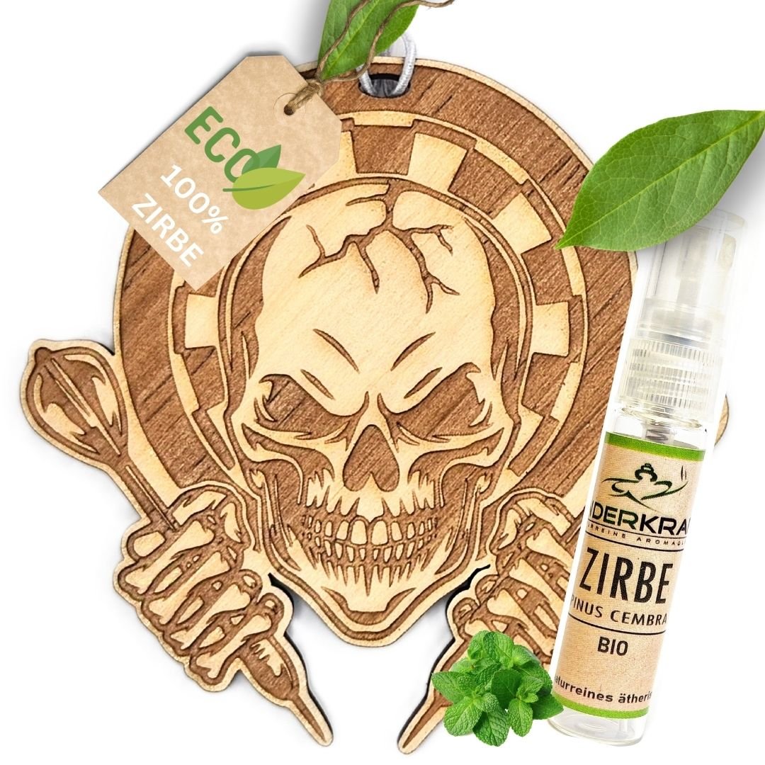 Zirben Duftbaum "DARTS", Lufterfrischer inkl. 5ml Bio Zirbenölspray - Wunderkraft.bio von Wunderlampe.bio