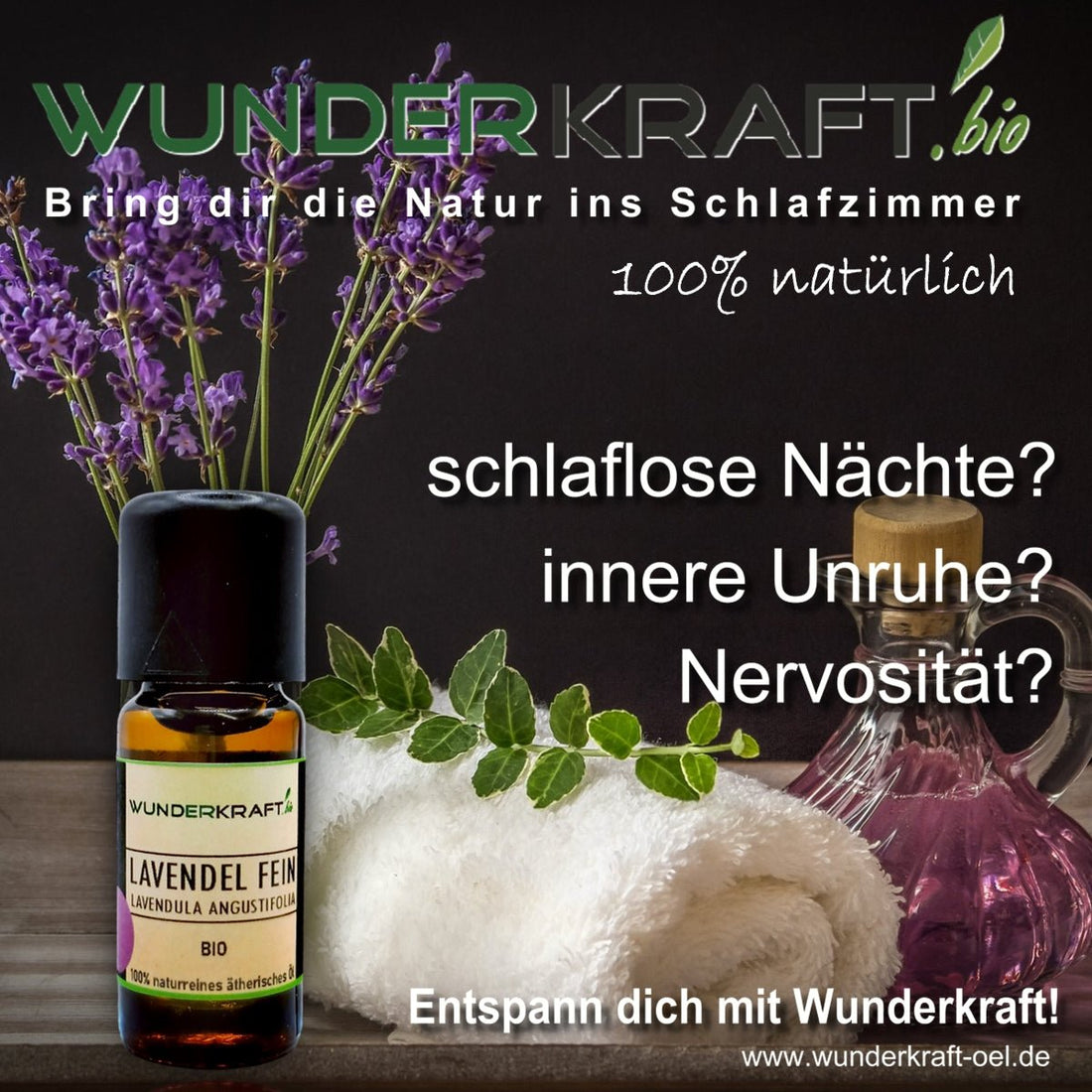 BIO Lavendelöl gegen schlaflose Nächte, innere Unruhe und Nervosität! - Wunderkraft.bio