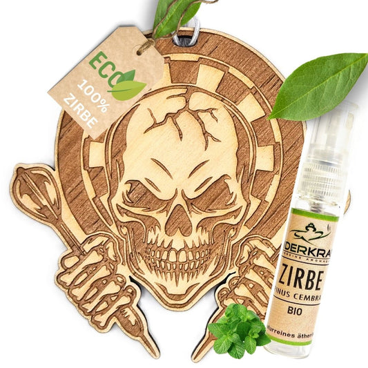 Zirben Duftbaum "DARTS", Lufterfrischer inkl. 5ml Bio Zirbenölspray