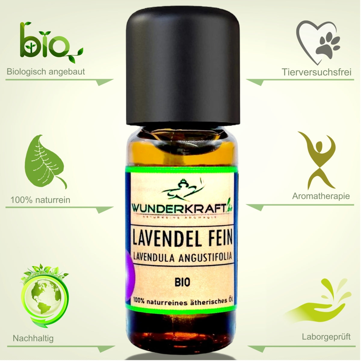 BIO Lavendelöl fein, 100% naturreines ätherisches Aromaöl