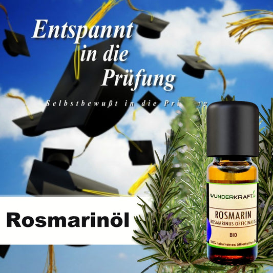 Mentaltraining Prüfungsstress "Entspannt in die Prüfung" im Zusammenspiel mit ätherischen Rosmarinöl