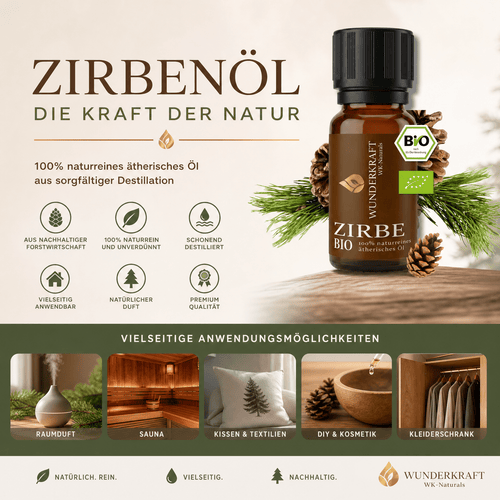 Abendruhe "ZIRBENÖL BIO" 😴Beruhigung & Schlaf - Wunderkraft naturals