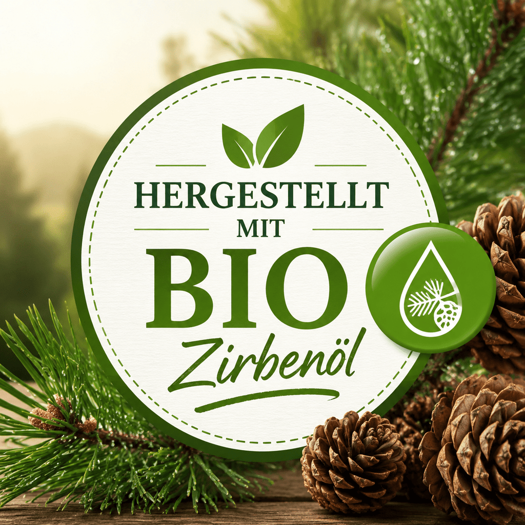 Alpenduft Bio Zirbenspray, 100ml Raumspray und Kissenspray für natürlichen frische Duft - Wunderkraft naturals