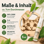 Alpenduft Zirben Duftbaum "KATZE", Lufterfrischer inkl. 5ml Bio Zirbenspray - Wunderkraft naturals
