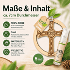 Alpenduft Zirben Duftbaum "KREUZ", Lufterfrischer inkl. 5ml Bio Zirbenspray - Wunderkraft naturals