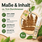 Alpenduft Zirben Duftbaum "WALD", Lufterfrischer inkl. 5ml Bio Zirbenspray - Wunderkraft naturals