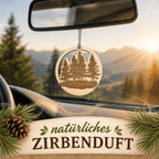 Alpenduft Zirben Duftbaum "WALD", Lufterfrischer inkl. 5ml Bio Zirbenspray - Wunderkraft naturals