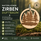 Alpenduft Zirben Duftbaum "WALD", Lufterfrischer inkl. 5ml Bio Zirbenspray - Wunderkraft naturals