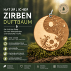 Alpenduft Zirben Duftbaum "YINYANG", Lufterfrischer inkl. 5ml Bio Zirbenspray - Wunderkraft naturals