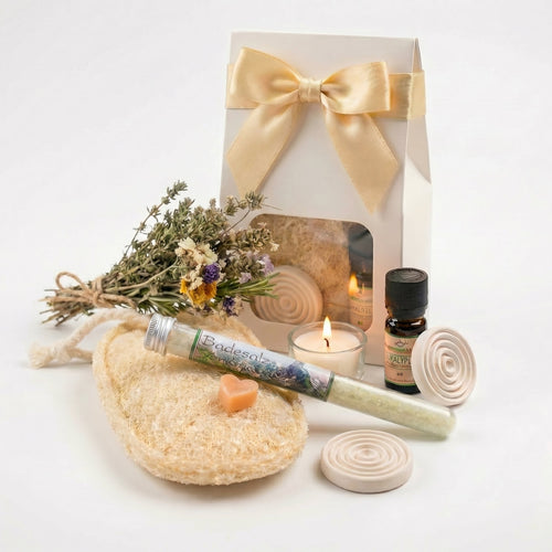 Alpenruhe Wellness Geschenkset für Frauen – Eukalyptus Spa Ritual mit Badesalz, Seife, Bio - Öl & Duftstein - Wunderkraft naturals