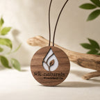 Auto-Duftanhänger aus Holz mit eigenem Logo – personalisiert für Firmen - Wk-naturals Wunderkraft Öle