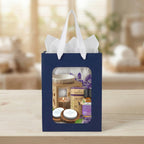 [Bambus Yogaset] Lavendelset mit Bambus Duftlampe, 2 Duftsteinen und Bio Lavendelöl 30ml in schöner Geschenktüte - Wunderkraft naturals