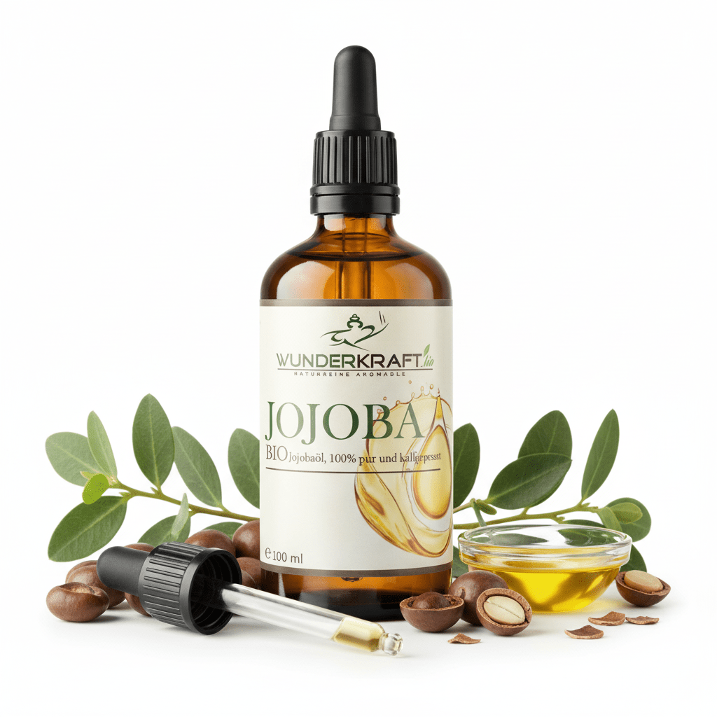 BIO Jojobaöl, naturrein, 100ml, als Basisöl für ätherische Öle - Wunderkraft naturals