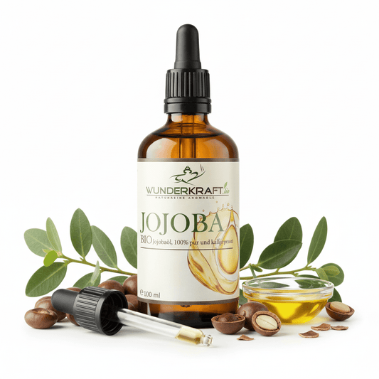 BIO Jojobaöl, naturrein, 100ml, als Basisöl für ätherische Öle - Wunderkraft naturals