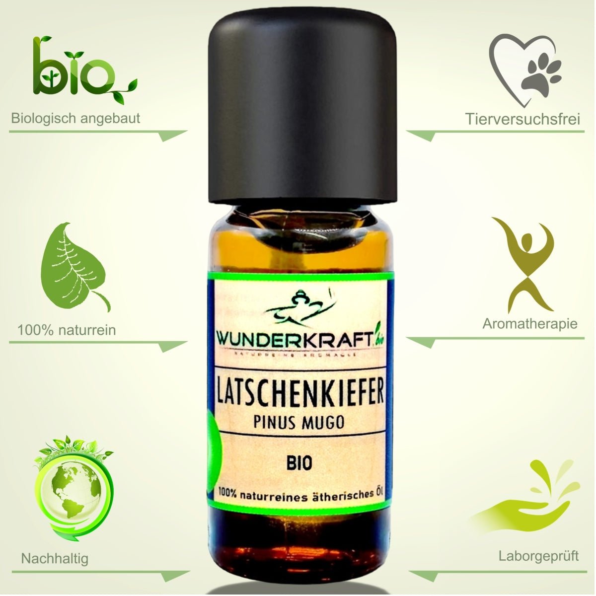 BIO Latschenkiefernöl, 100% naturreine ätherische Öle - Wunderkraft.bio