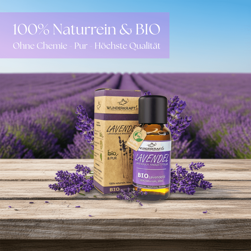 BIO Lavendelöl fein, 100% naturreine ätherische Öle - Wunderkraft.bio von Wunderlampe.bio