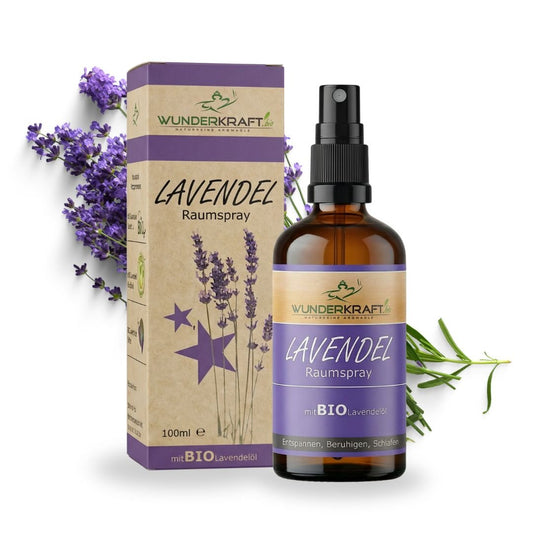 Bio Lavendelspray, 100ml Raumspray und Kissenspray für süße Träume - Wunderkraft naturals