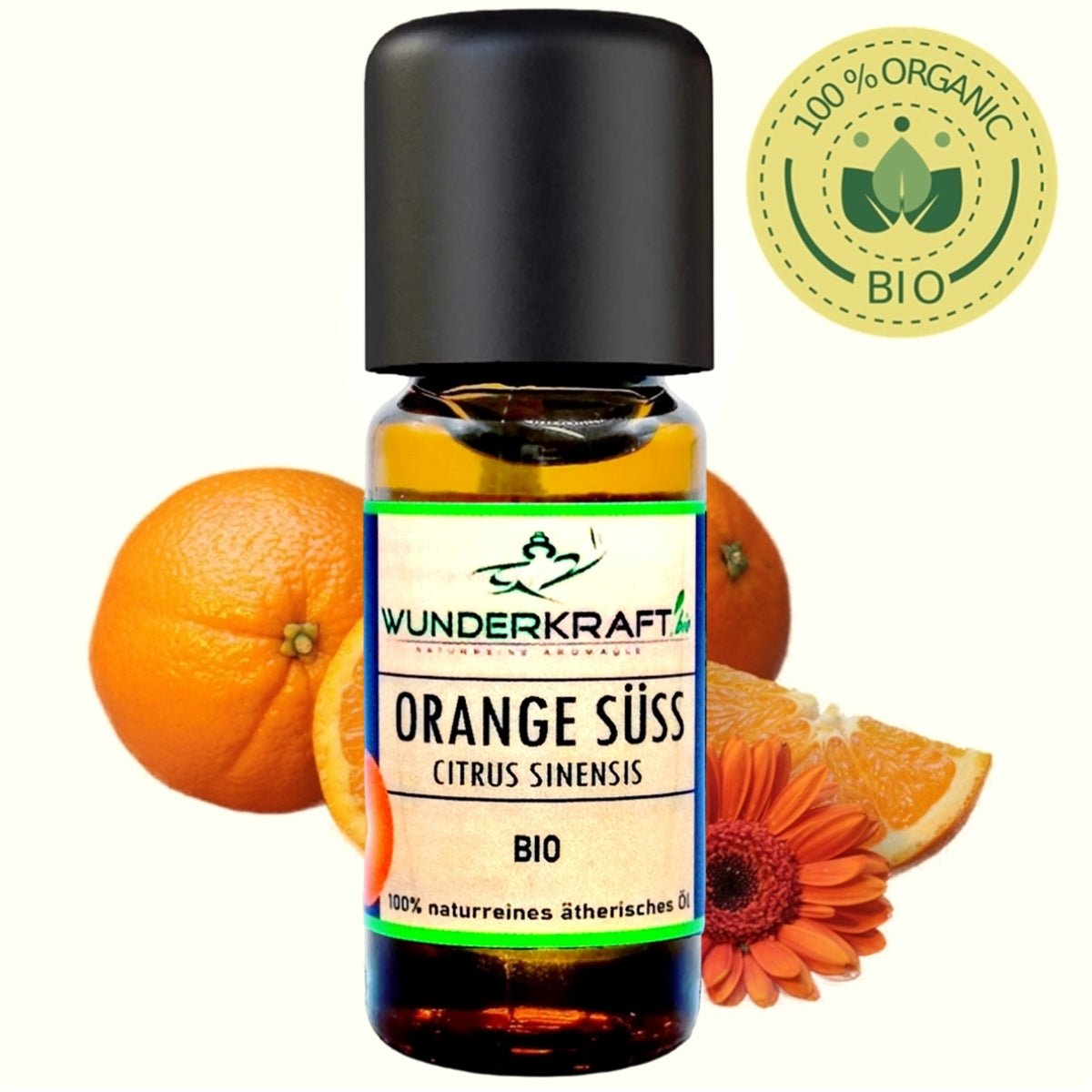 BIO Orangenöl süß, 100% naturreines ätherisches Öl - Wunderkraft.bio