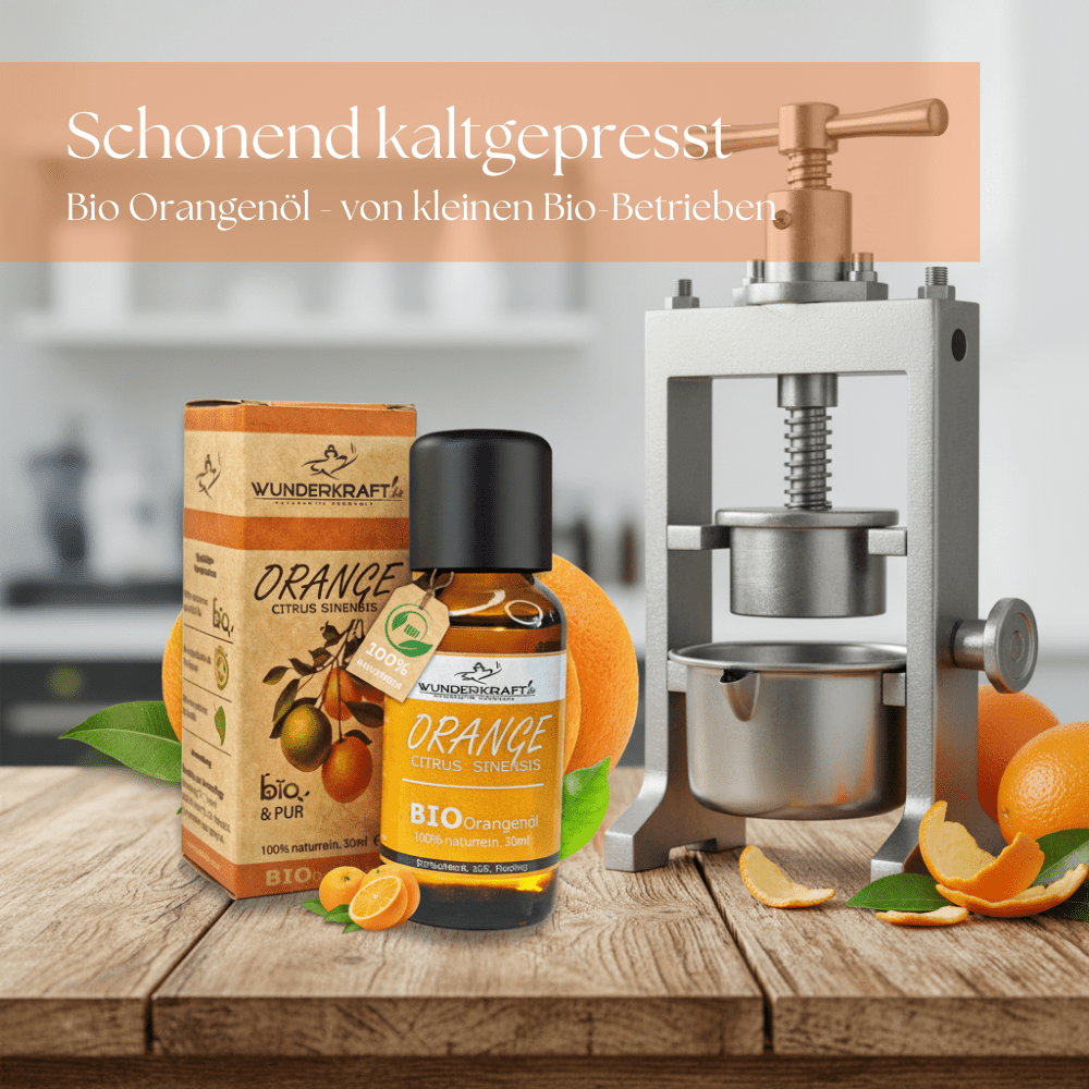 BIO Orangenöl süß, 100% naturreines ätherisches Öl - Wunderkraft.bio von Wunderlampe.bio