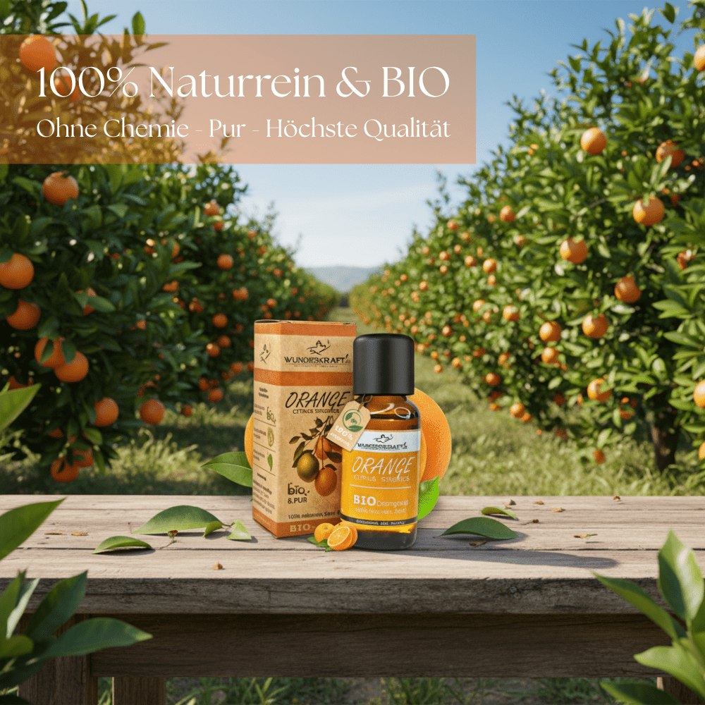BIO Orangenöl süß, 100% naturreines ätherisches Öl - Wunderkraft.bio von Wunderlampe.bio