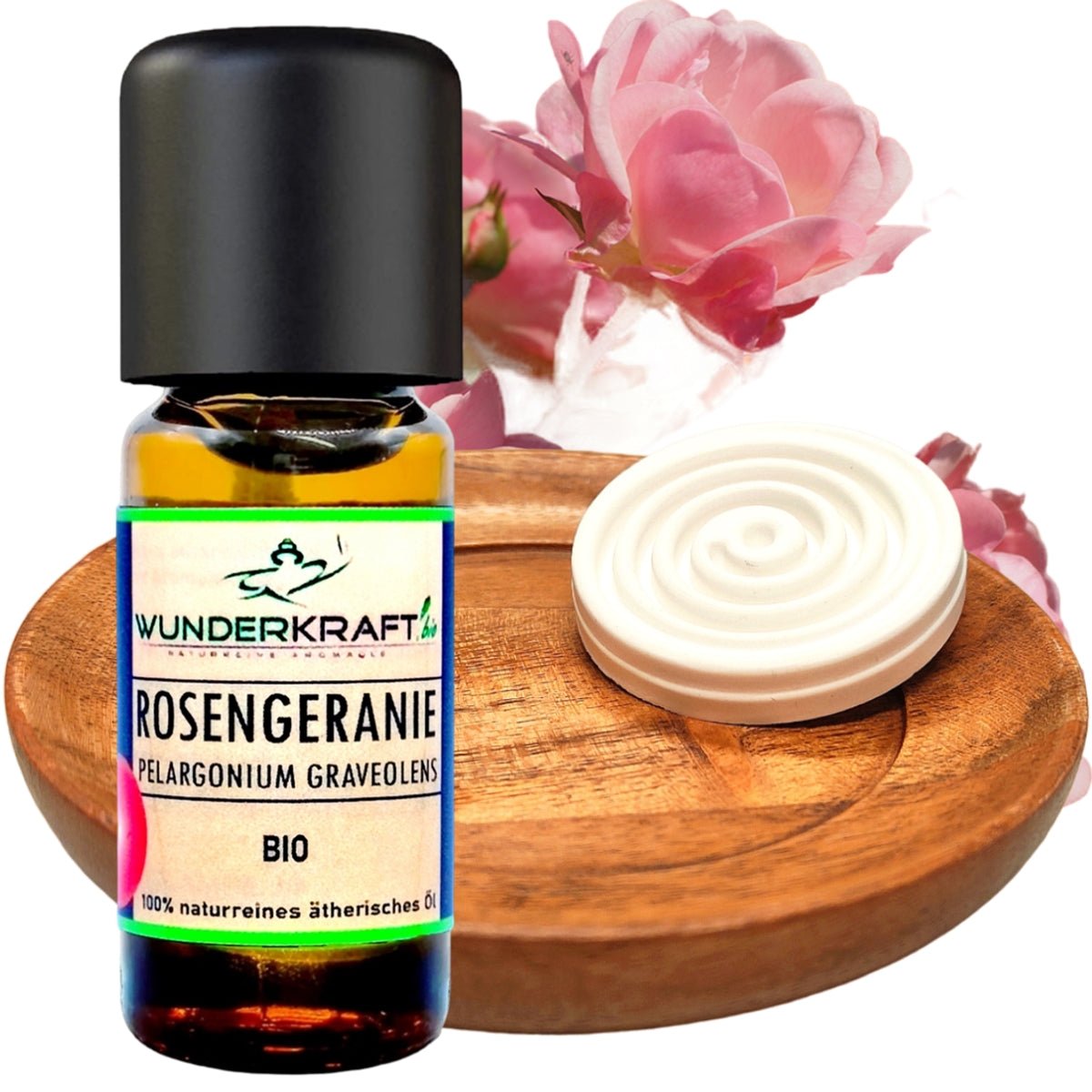 BIO Rosengeranienöl, 100% naturreines ätherisches Öl - Wunderkraft.bio