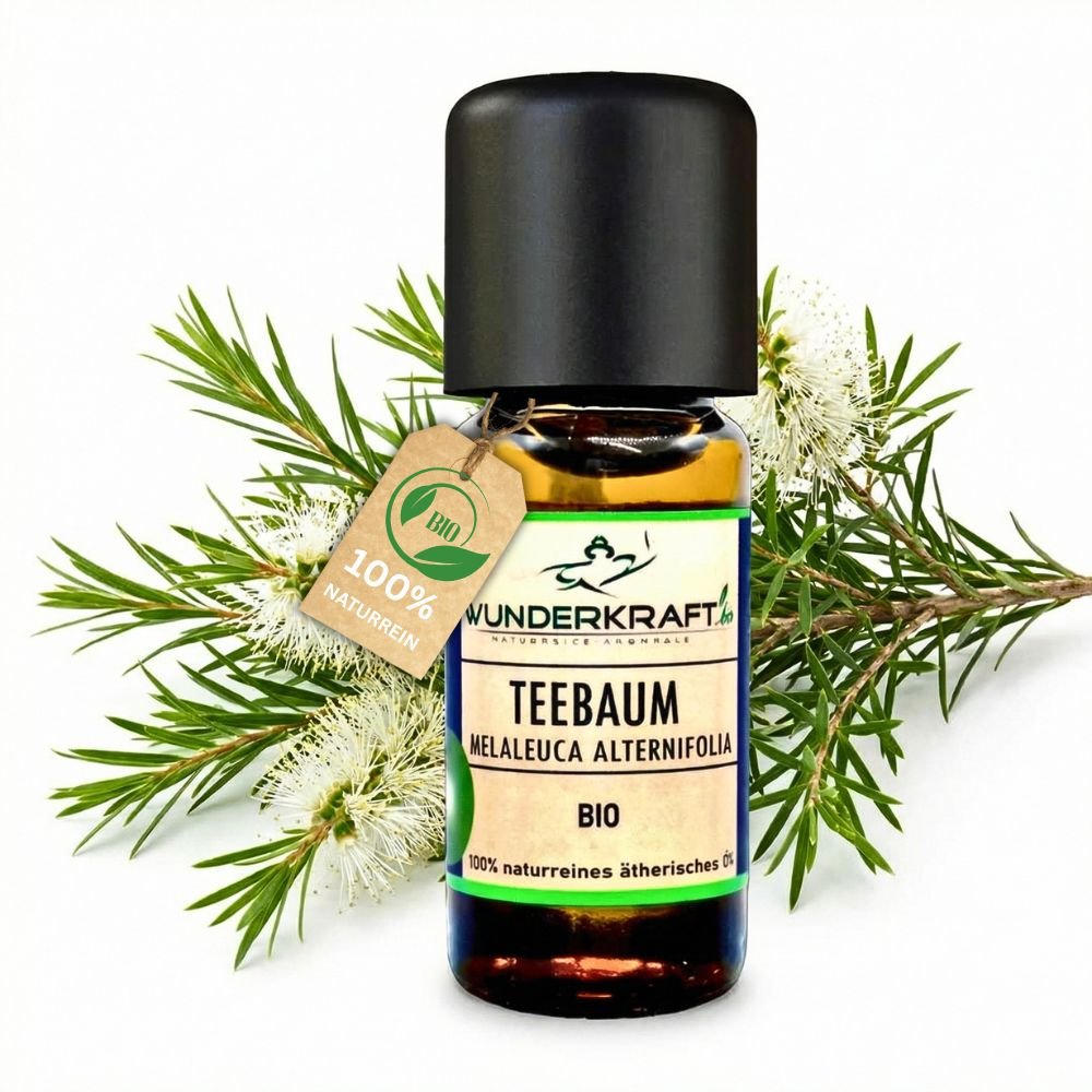 BIO Teebaumöl, 100% naturreine ätherische Öle - Wunderkraft naturals