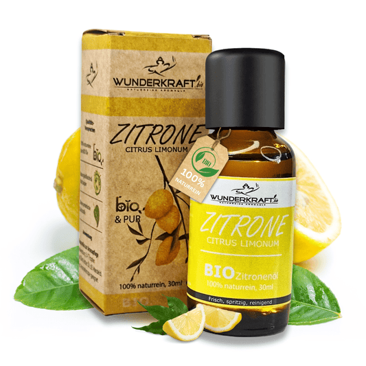 BIO Zitronenöl, 100% naturreine ätherische Öle - Wunderkraft.bio von Wunderlampe.bio