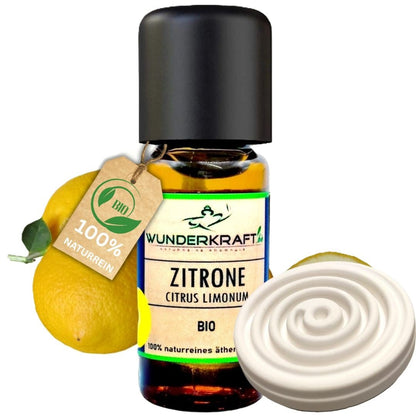 BIO Zitronenöl, 100% naturreine ätherische Öle - Wunderkraft.bio von Wunderlampe.bio
