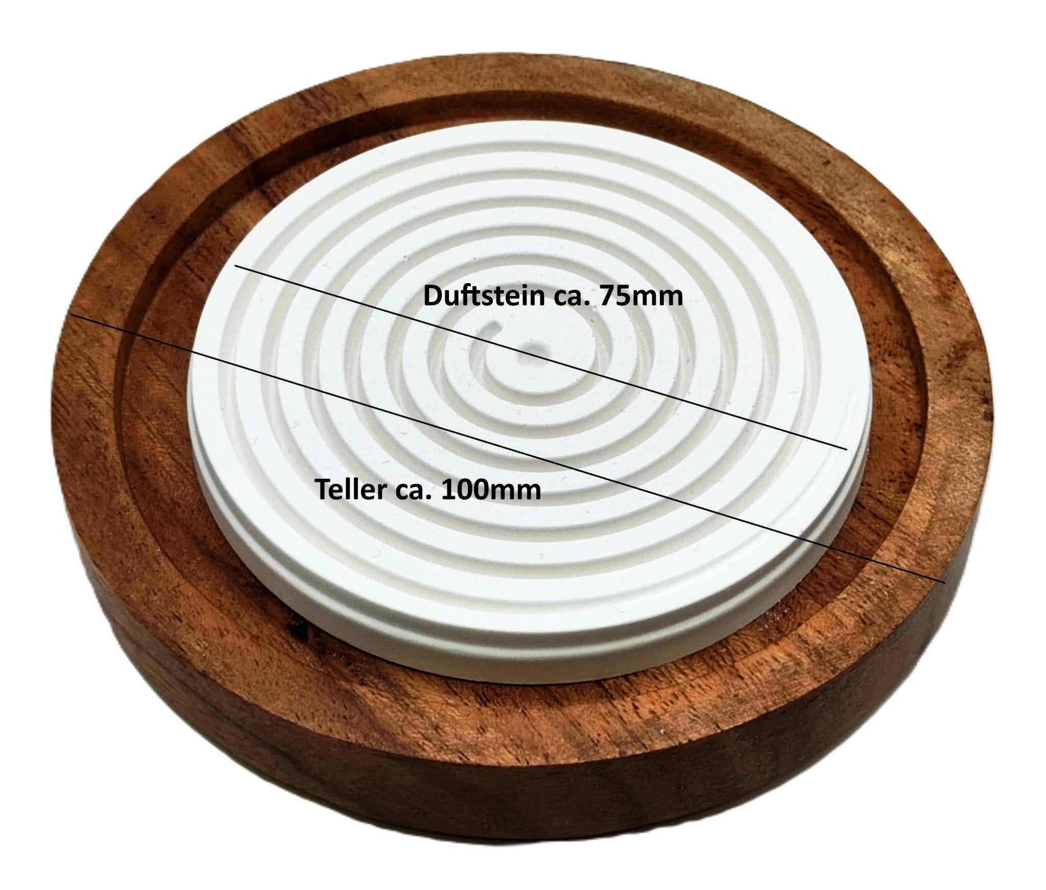 Duftstein mit Holzteller inkl. BIO Eukalyptusöl globulus, 100% naturreine ätherische Öle - Wunderkraft.bio