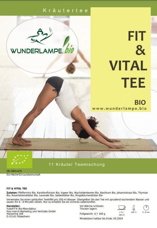 Fit & Vital Tee BIO - Kräutertee - mischung "Wunderlampe spezial" - Wunderkraft.bio