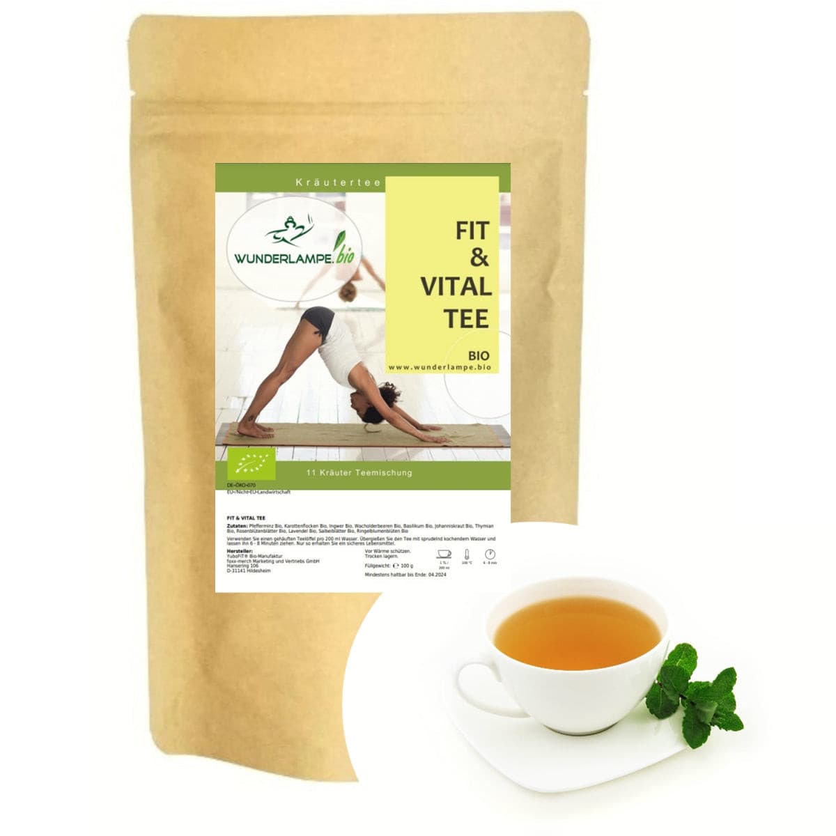 Fit & Vital Tee BIO - Kräutertee - mischung "Wunderlampe spezial" - Wunderkraft.bio