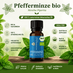 Fokus Frische "PFEFFERMINZÖL BIO"⚡Energie & Fokus - 🌬️ Atemwege & Erkältung - Wunderkraft naturals